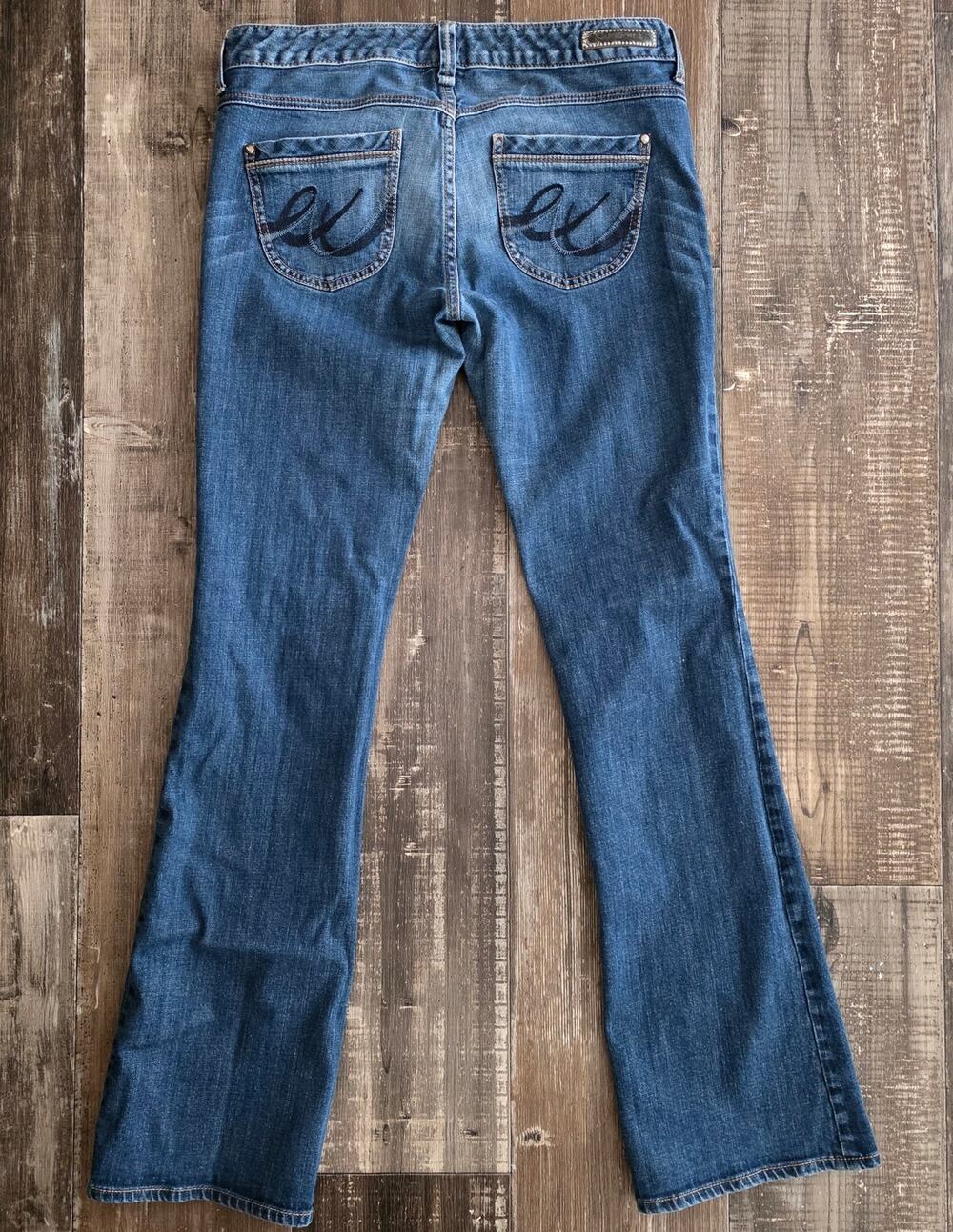 Express Embroidered Bootcut Blue Jeans size 10 Long